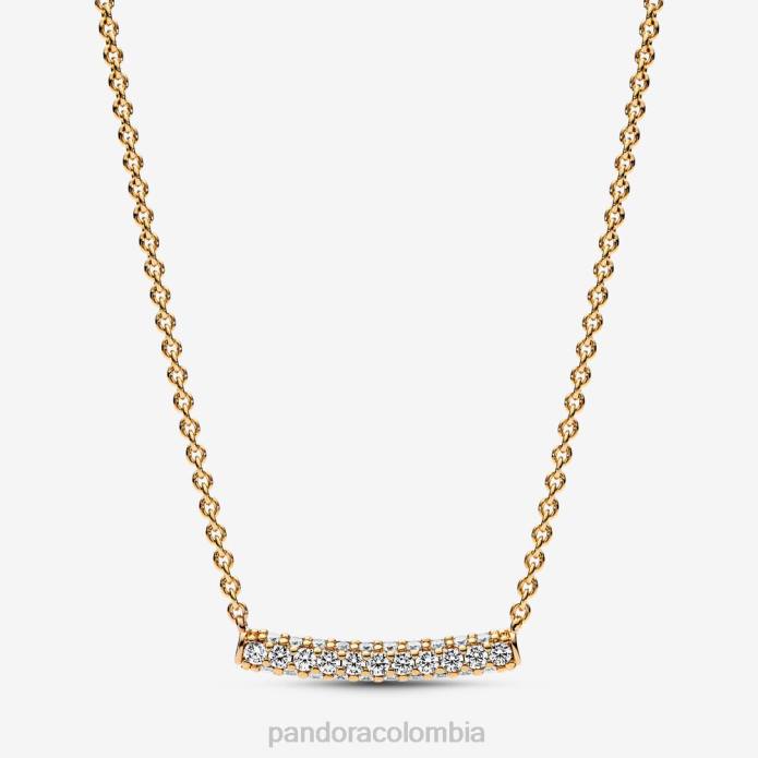 Pandora Collar Collier de una sola hilera con pavé atemporal Chapado en oro J2LX788 accesorios