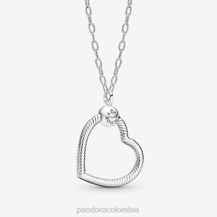 Pandora Conjunto de collar con colgante de corazón y cadena de eslabones Plata esterlina J2LX707 accesorios