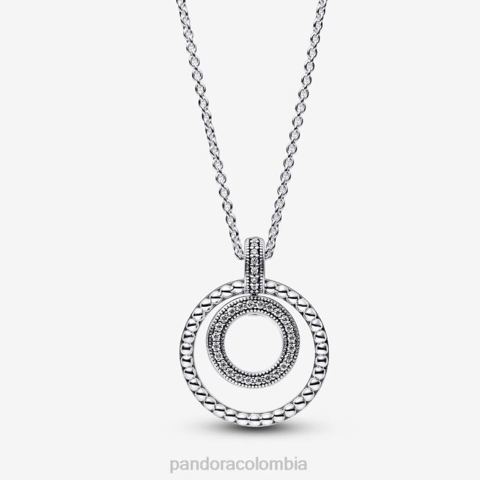 Pandora colgante y collar con pavé y cuentas exclusivos Plata esterlina J2LX793 accesorios