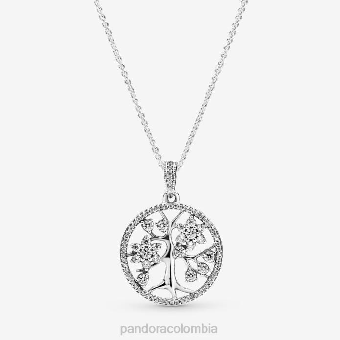 Pandora collar brillante del árbol genealógico Plata esterlina J2LX721 accesorios