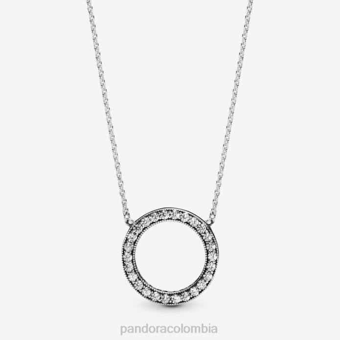 Pandora collar círculo de brillo Plata esterlina J2LX745 accesorios