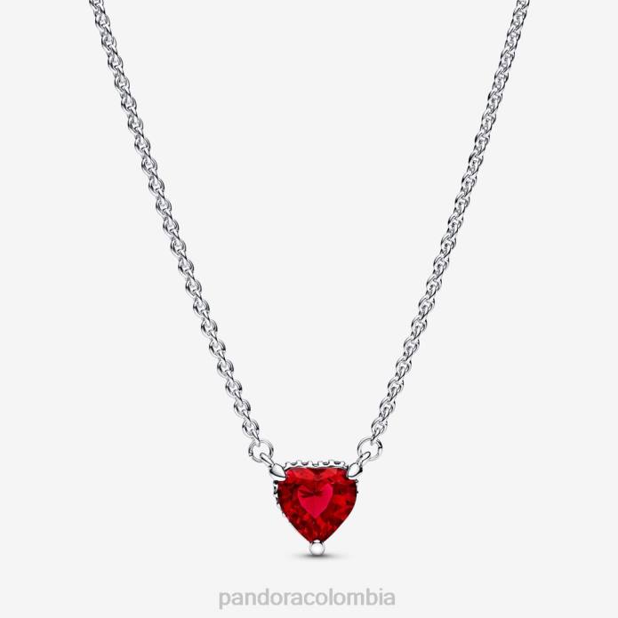 Pandora collar collier con colgante de halo de corazón brillante Plata esterlina J2LX750 accesorios