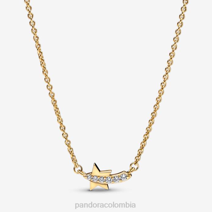 Pandora collar collier con pavé de estrella fugaz Chapado en oro J2LX775 accesorios