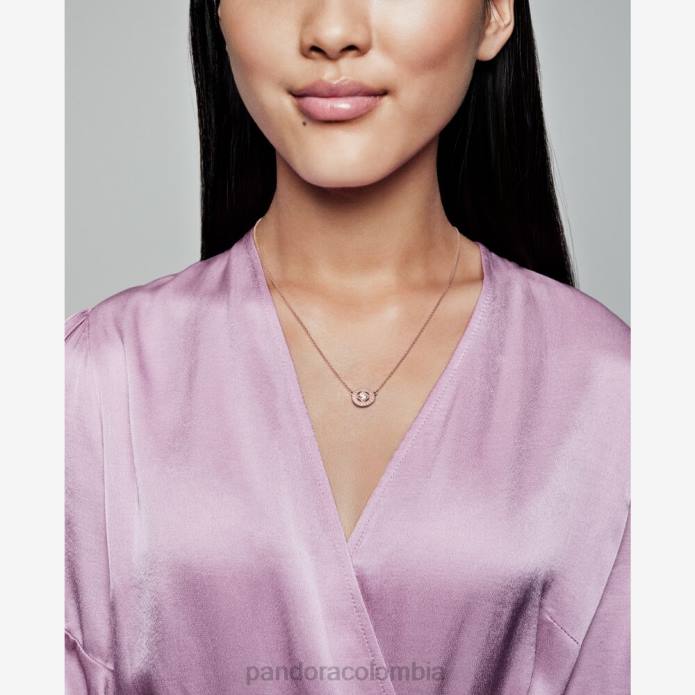 Pandora collar de collier de círculo vintage Oro de Rose plateado J2LX724 accesorios