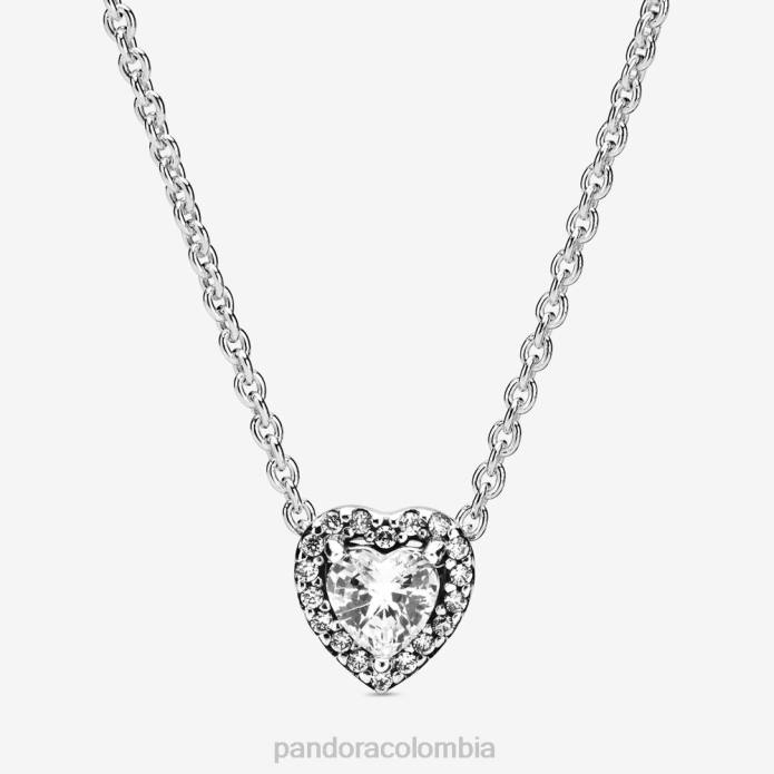 Pandora collar de corazón elevado Plata esterlina J2LX752 accesorios
