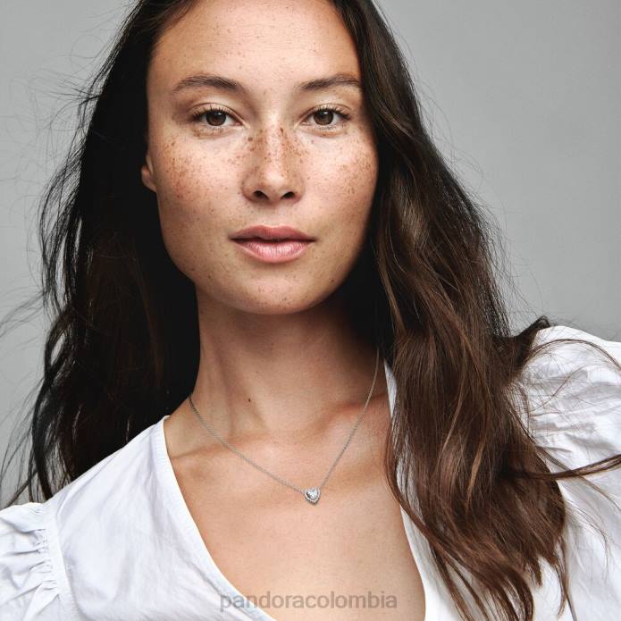 Pandora collar de corazón elevado Plata esterlina J2LX752 accesorios