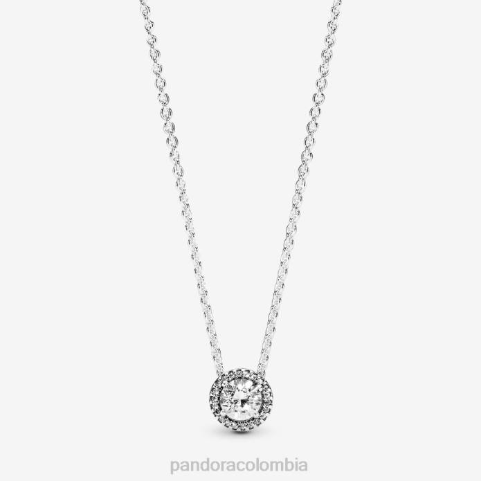 Pandora collar redondo con halo brillante Plata esterlina J2LX705 accesorios