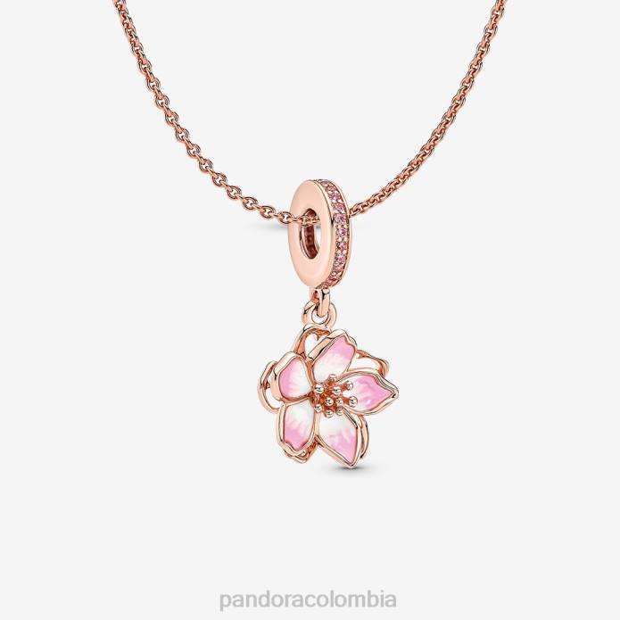 Pandora conjunto de collar con colgante de flor de cerezo color estándar J2LX762 accesorios