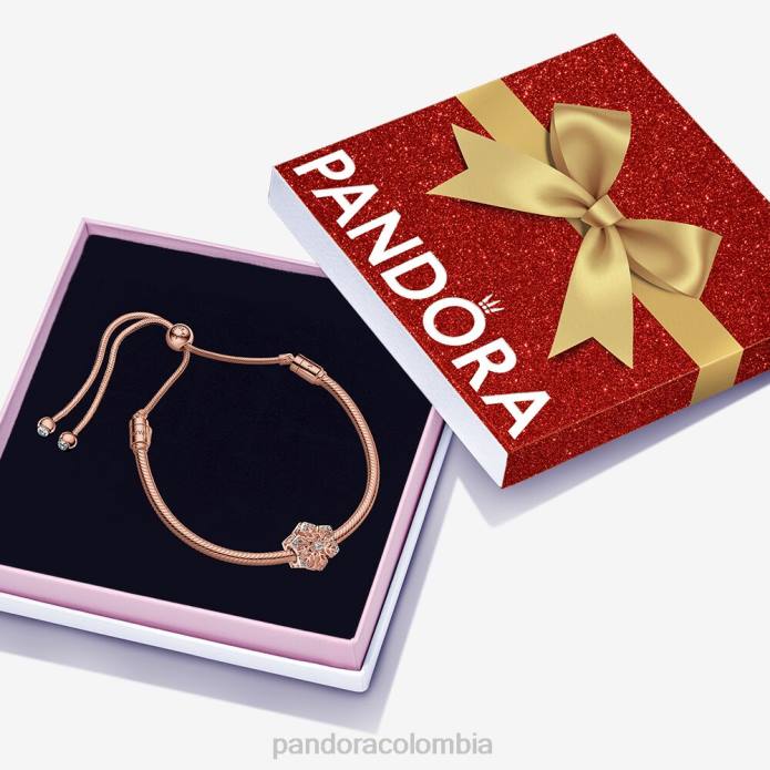 Pandora set de regalo festivo con pulsera de copo de nieve color estándar J2LX430 accesorios