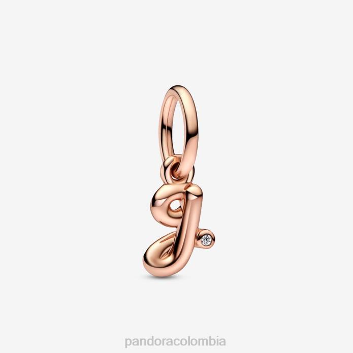 Pandora Charm colgante con letra g y alfabeto Oro de Rose plateado J2LX239 accesorios