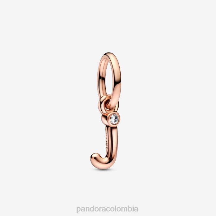 Pandora Charm colgante con letra j y alfabeto Oro de Rose plateado J2LX205 accesorios