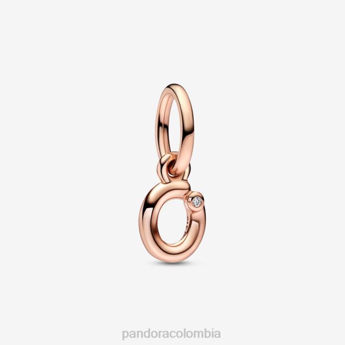 Pandora Charm colgante con letra o del alfabeto Oro de Rose plateado J2LX260 accesorios