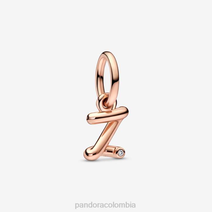 Pandora Charm colgante con letra z y alfabeto Oro de Rose plateado J2LX281 accesorios