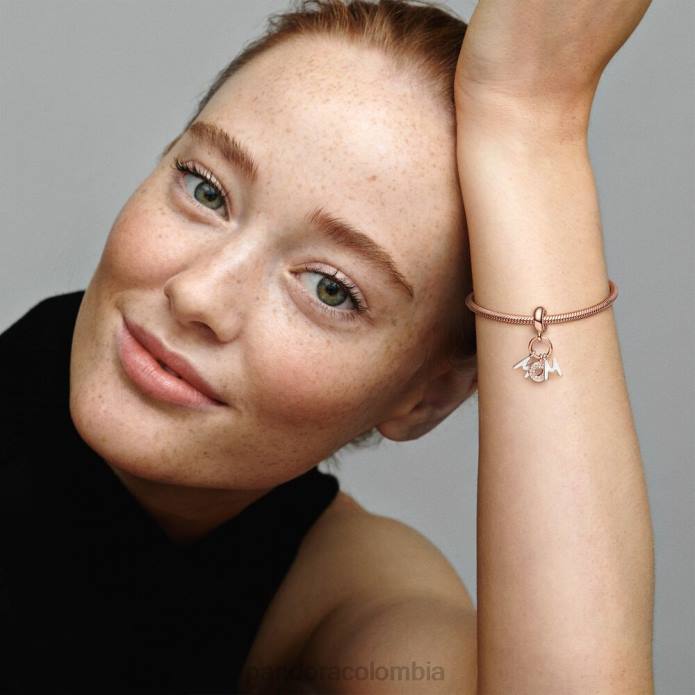 Pandora Charm colgante con letras de mamá Dos tonos J2LX273 accesorios
