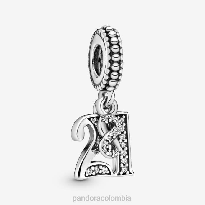 Pandora Charm colgante celebración del 21 Plata esterlina J2LX88 accesorios