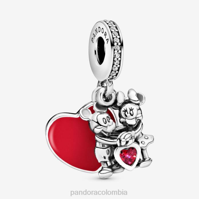Pandora Charm Colgante Amor De Mickey Mouse Y Minnie Mouse De Disney Plata esterlina J2LX209 accesorios