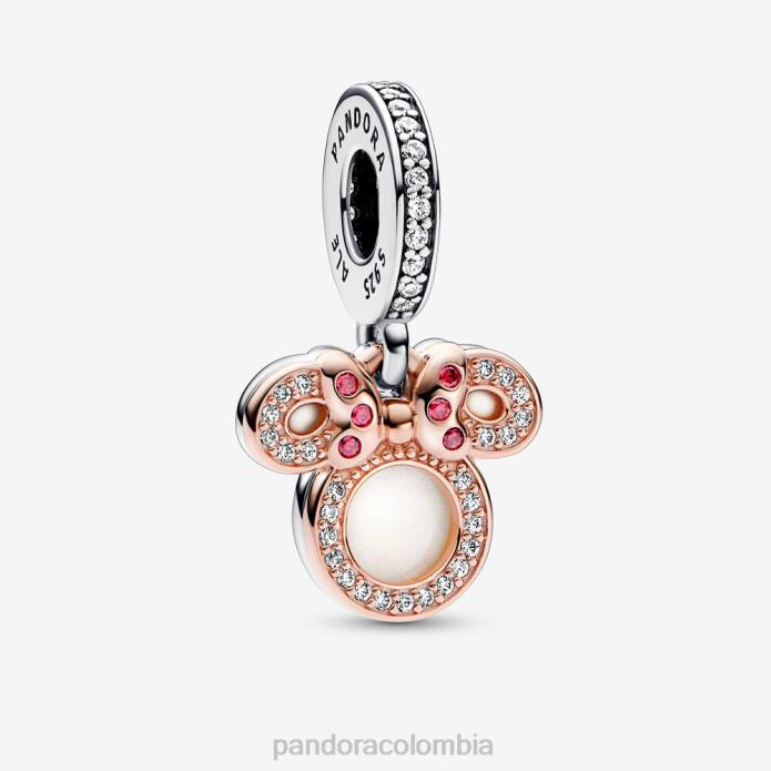 Pandora Charm colgante doble con silueta de Minnie Mouse de Disney Dos tonos J2LX138 accesorios