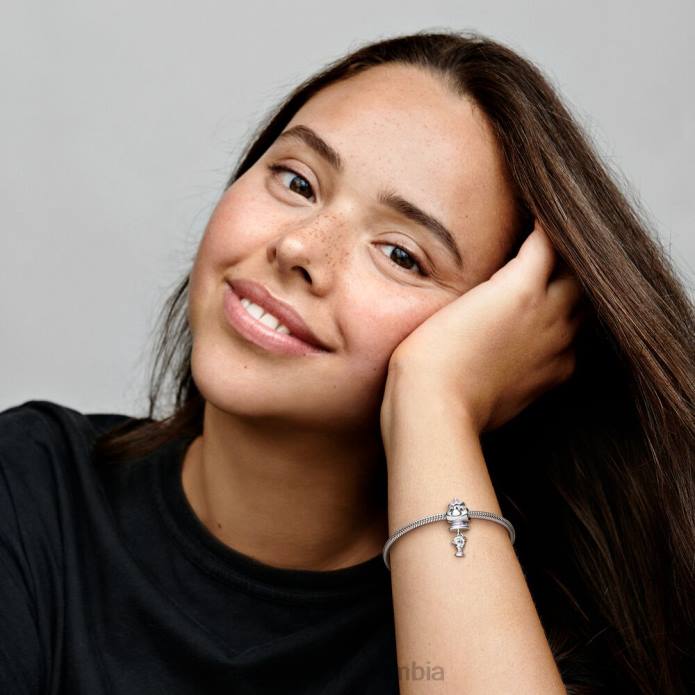 Pandora disney la bella y la bestia sra. Charm colgante Potts y Chip Plata esterlina J2LX181 accesorios