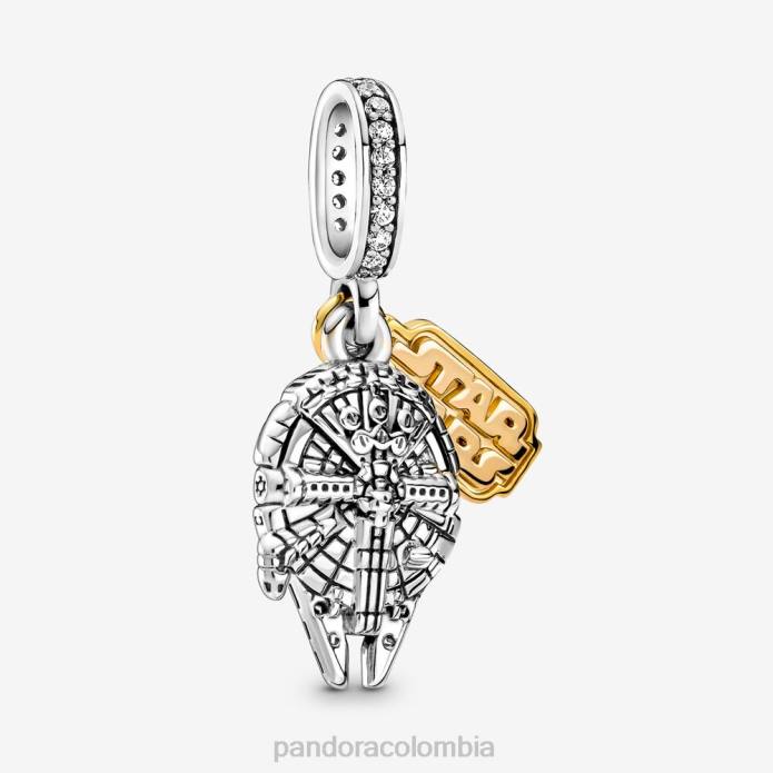 Pandora Charm colgante Halcón Milenario de Star Wars Dos tonos J2LX297 accesorios