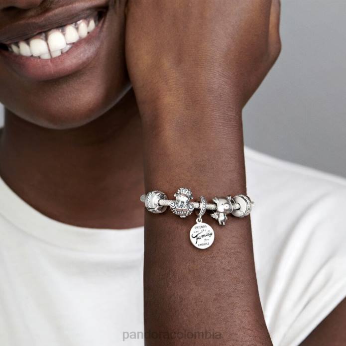 Pandora Charm colgante \"Los amigos son familia\" Plata esterlina J2LX75 accesorios