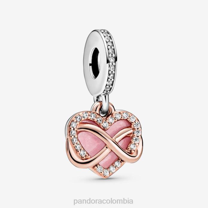 Pandora Charm colgante brillante con forma de corazón infinito Dos tonos J2LX98 accesorios
