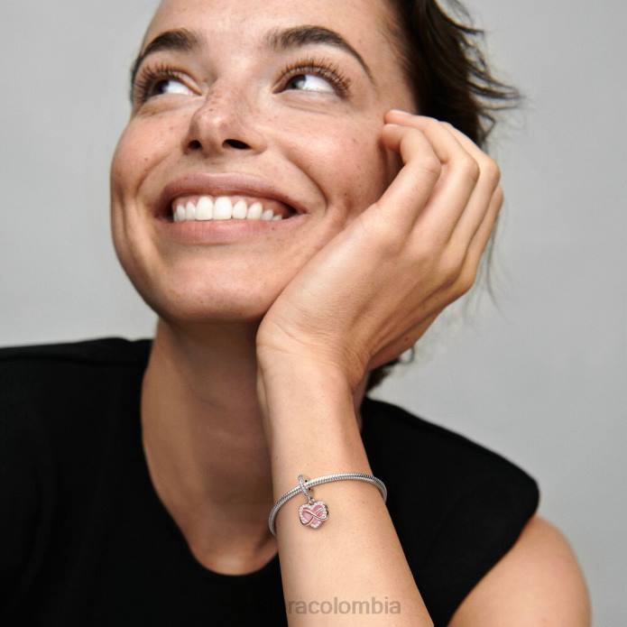 Pandora Charm colgante brillante con forma de corazón infinito Dos tonos J2LX98 accesorios