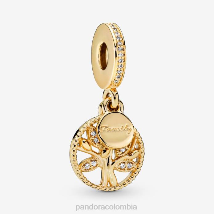 Pandora Charm colgante brillante con árbol genealógico Chapado en oro J2LX244 accesorios