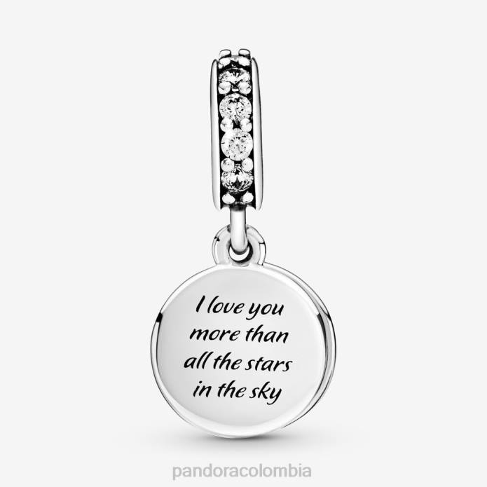 Pandora Charm colgante cielo nocturno con luna creciente y estrellas plata esterlina/azul J2LX225 accesorios