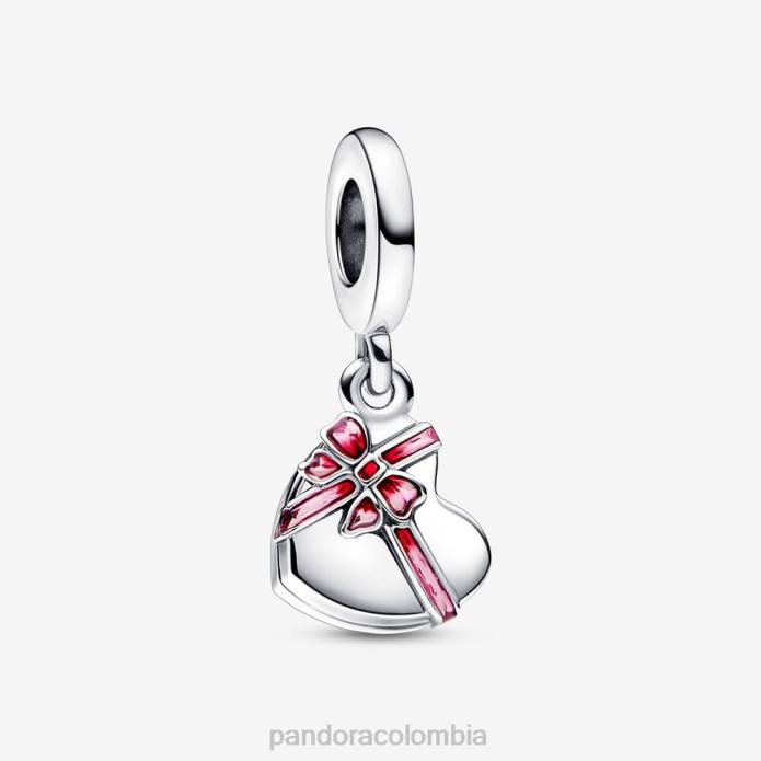 Pandora Charm colgante con caja de regalo de chocolate y corazón que se puede abrir Plata esterlina J2LX233 accesorios