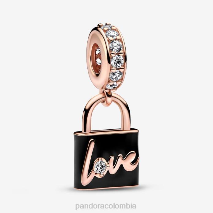 Pandora Charm colgante con candado de amor Oro de Rose plateado J2LX211 accesorios