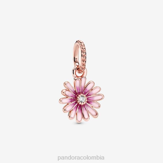 Pandora Charm colgante con flor de margarita rosa Oro de Rose plateado J2LX175 accesorios