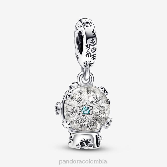 Pandora Charm colgante con forma de bola de nieve y copo de nieve Plata esterlina J2LX238 accesorios