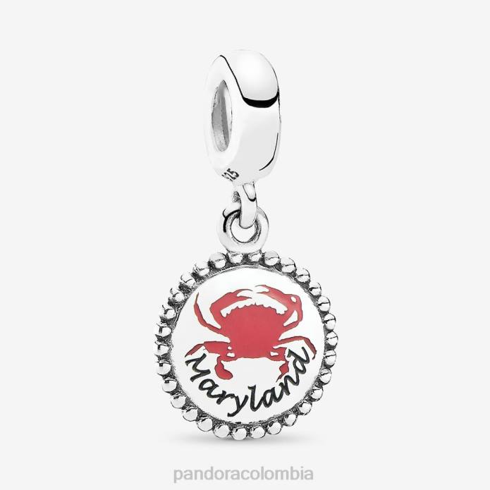 Pandora Charm colgante con forma de cangrejo de Maryland, esmalte mixto Plata esterlina J2LX206 accesorios
