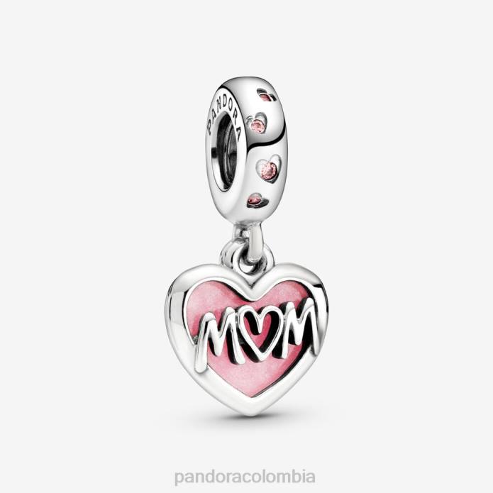 Pandora Charm colgante con forma de corazón con inscripción de mamá Plata esterlina J2LX137 accesorios