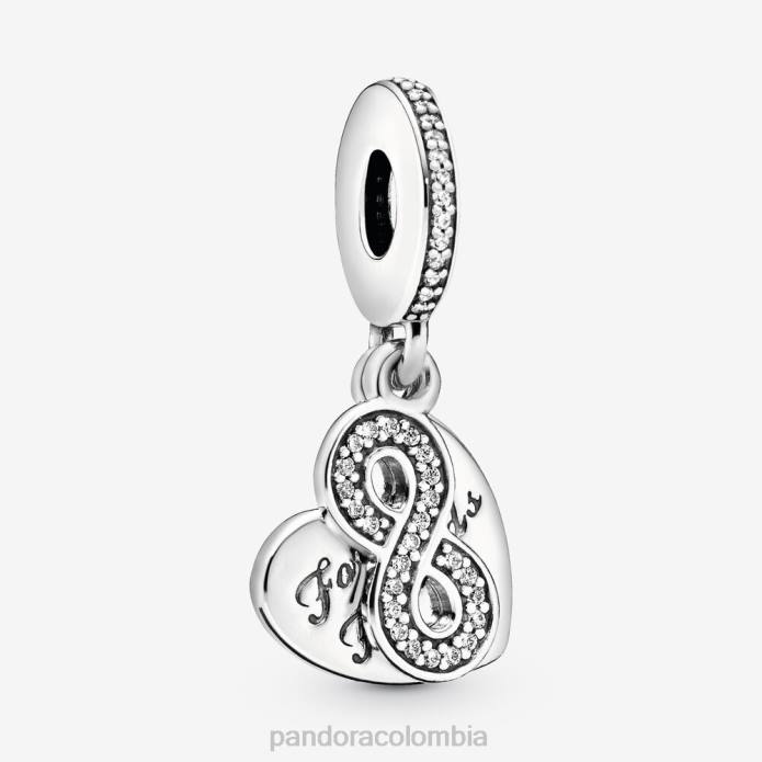 Pandora Charm colgante con forma de corazón de Forever Friends Plata esterlina J2LX190 accesorios