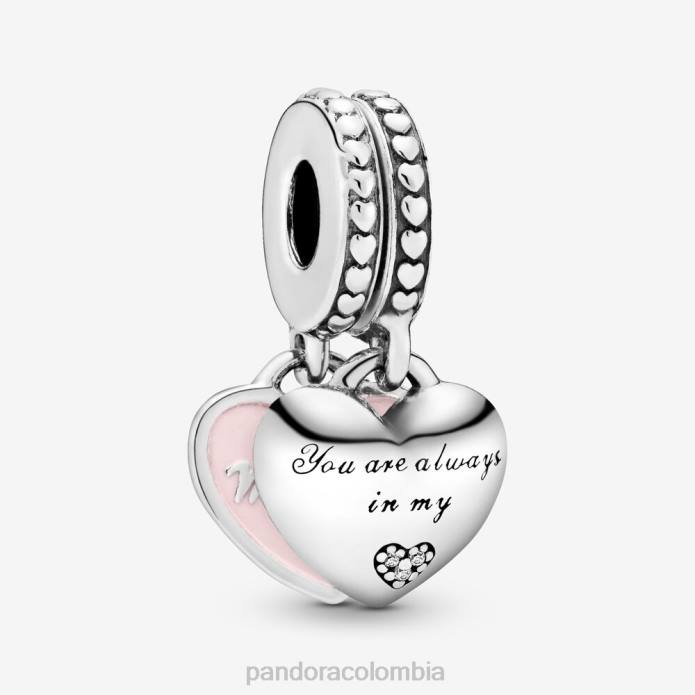 Pandora Charm colgante con forma de corazón de madre e hija Plata esterlina J2LX97 accesorios