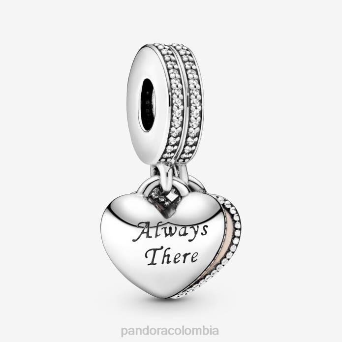 Pandora Charm colgante con forma de corazón siempre ahí Plata esterlina J2LX299 accesorios