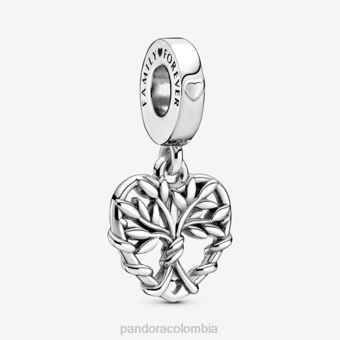 Pandora Charm colgante con forma de corazón y árbol genealógico Plata esterlina J2LX956 accesorios