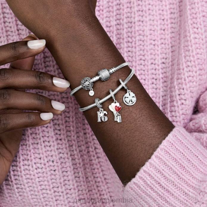 Pandora Charm colgante con forma de globo de feliz cumpleaños Plata esterlina J2LX52 accesorios