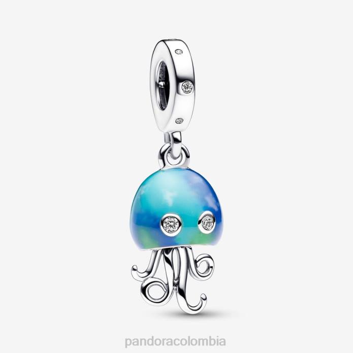 Pandora Charm colgante con forma de medusa que cambia de color Plata esterlina J2LX71 accesorios