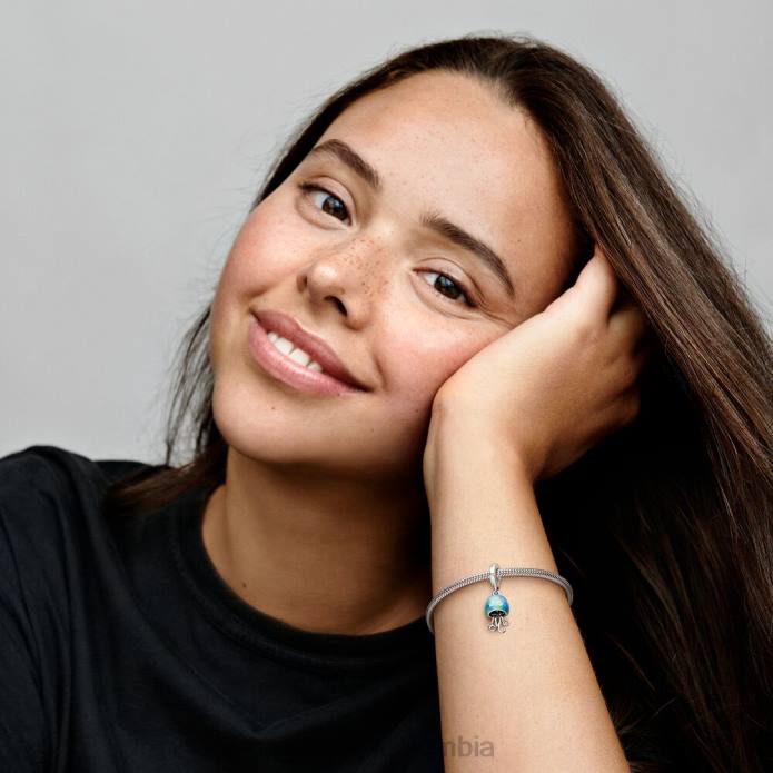 Pandora Charm colgante con forma de medusa que cambia de color Plata esterlina J2LX71 accesorios