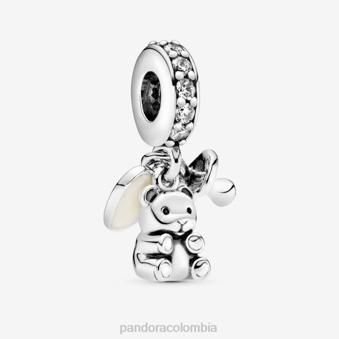 Pandora Charm colgante con osito de peluche bebé Plata esterlina J2LX129 accesorios