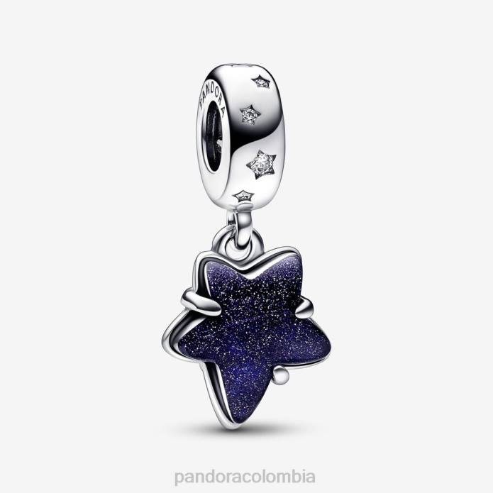 Pandora Charm colgante de murano con estrella de galaxia celestial Plata esterlina J2LX178 accesorios