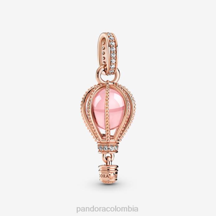 Pandora Charm colgante en forma de globo aerostático rosa brillante Oro de Rose plateado J2LX223 accesorios