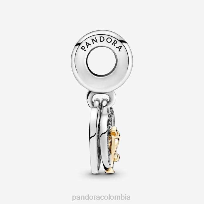 Pandora Charm colgante feliz aniversario Dos tonos J2LX155 accesorios