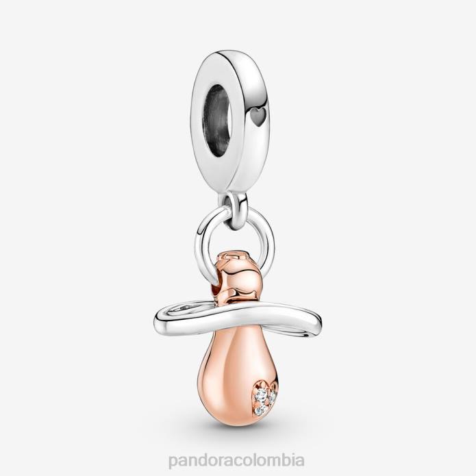 Pandora Charm colgante para chupete de bebé Dos tonos J2LX265 accesorios