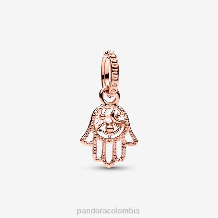 Pandora Charm colgante protector de mano de Fátima Oro de Rose plateado J2LX46 accesorios