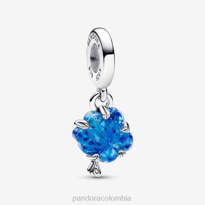 Pandora Charm colgante árbol genealógico de cristal de murano plata esterlina/azul J2LX298 accesorios