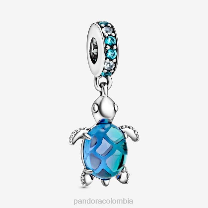 Pandora Charm colgante tortuga marina de cristal de Murano Plata esterlina J2LX56 accesorios