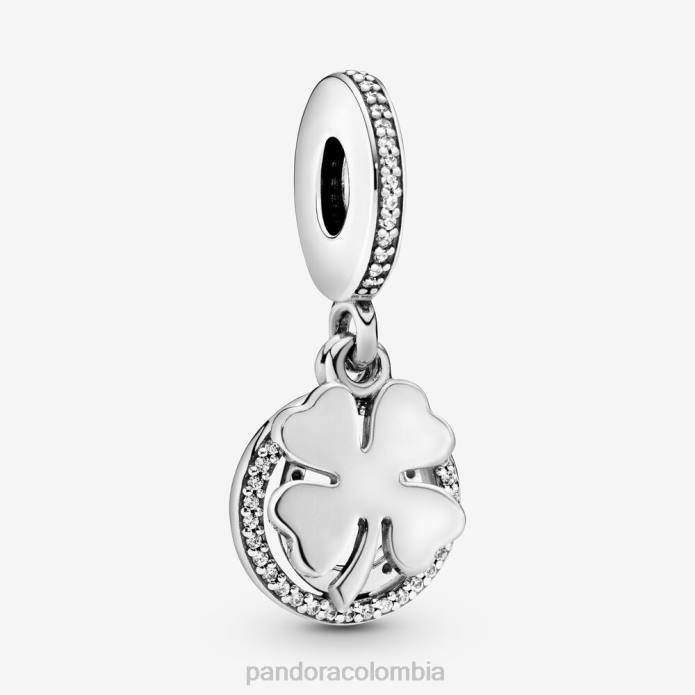 Pandora Charm colgante trébol de la suerte de cuatro hojas Plata esterlina J2LX185 accesorios